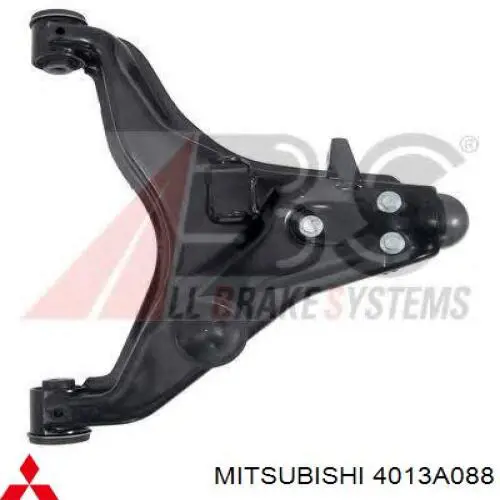 4013A088 Mitsubishi barra oscilante, suspensión de ruedas delantera, inferior derecha