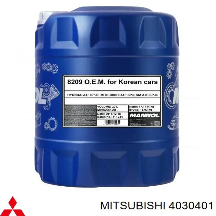 Aceite para transmisión automática  Mitsubishi 4030401 precio, desde 188,61 EUR