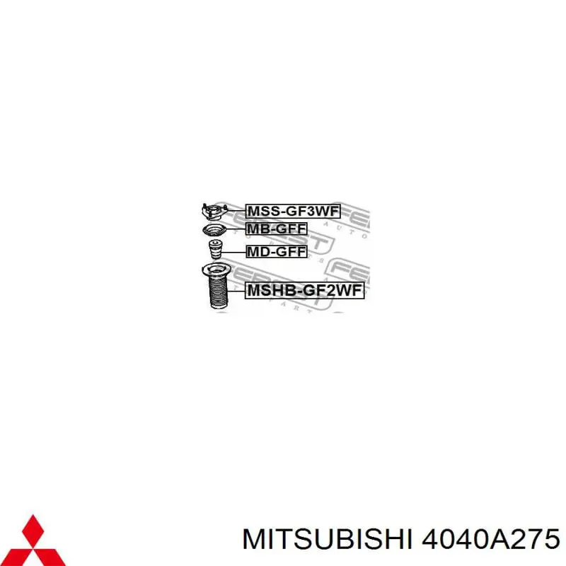 4040A275 Mitsubishi fuelle, amortiguador delantero