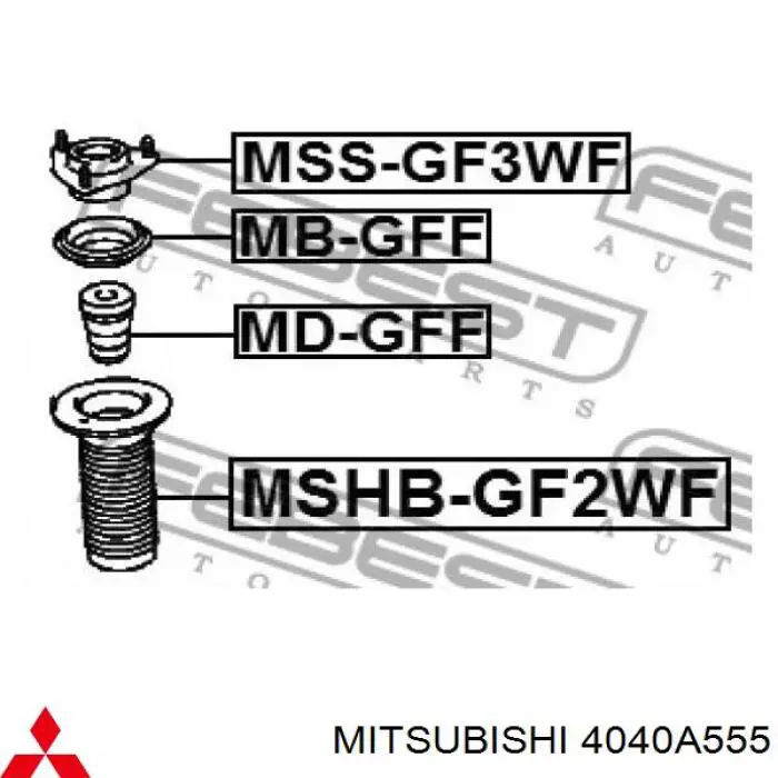 4040A555 Mitsubishi fuelle, amortiguador delantero