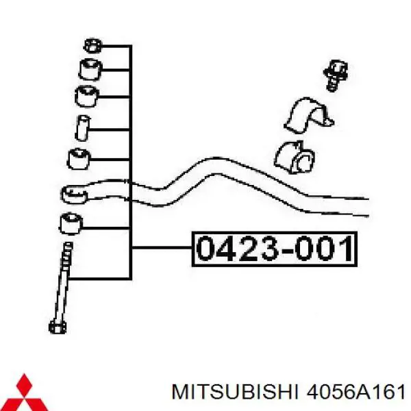 Bieleta estabilizadora delantera Mitsubishi 4056A161 precio, desde 6,53 EUR