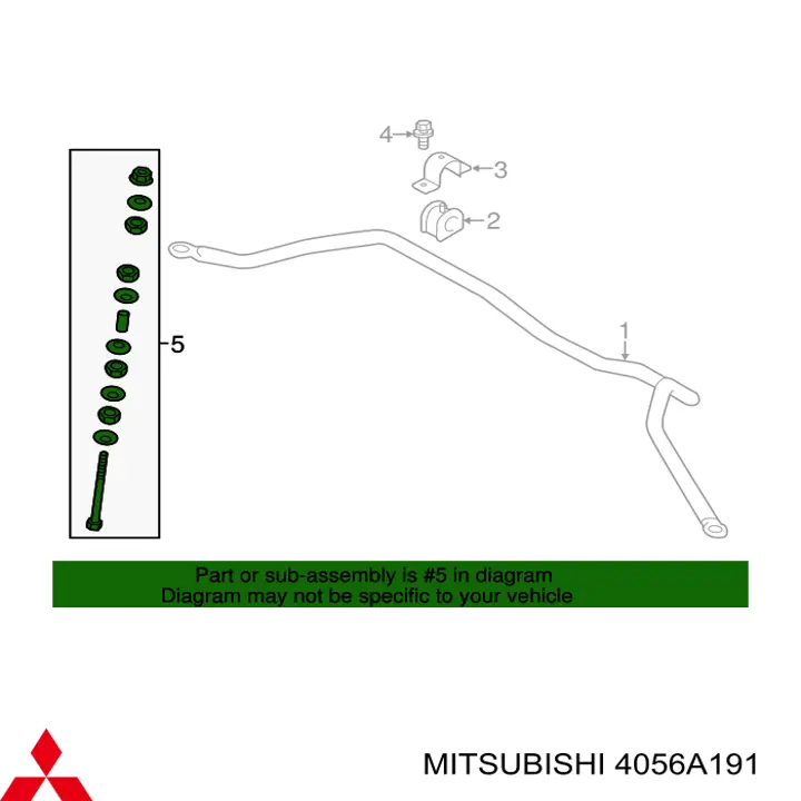 Soporte de barra estabilizadora delantera para Mitsubishi Space Star (A0)