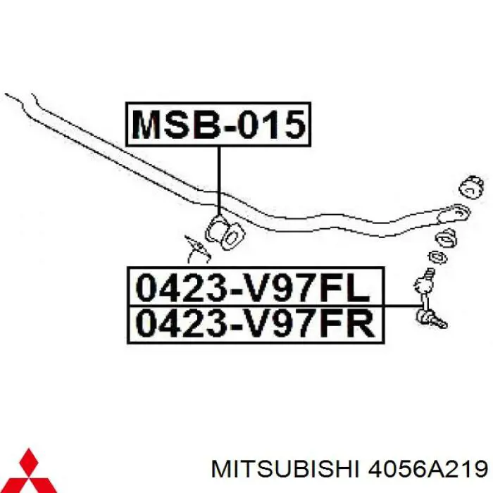 Buje de barra estabilizadora delantera Mitsubishi 4056A219 precio, desde 4,33 EUR
