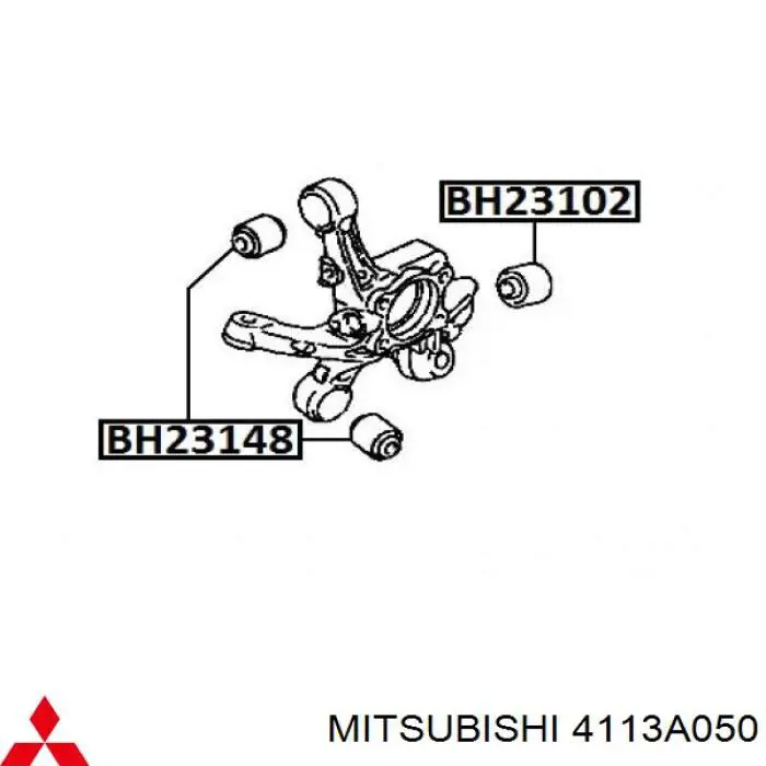 4113A050 Mitsubishi silentblock de mangueta trasera