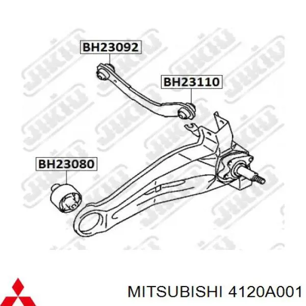 Buje del brazo longitudinal inferior trasero Mitsubishi 4120A001 precio, desde 14,71 EUR