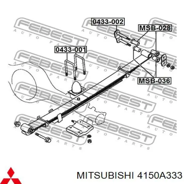 Brida de ballesta para Mitsubishi L 200 (KA_T, KB_T)
