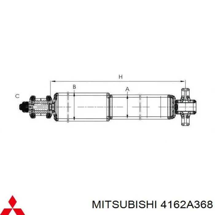 Cazoleta de amortiguador trasero 4162A368 Mitsubishi