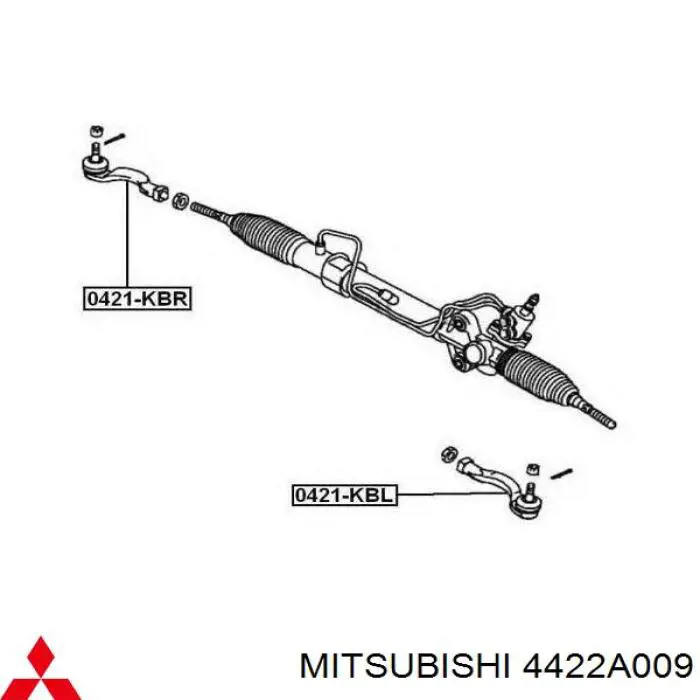 4422A009 Mitsubishi rótula barra de acoplamiento exterior