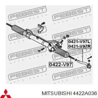 4422A036 Mitsubishi barra de acoplamiento