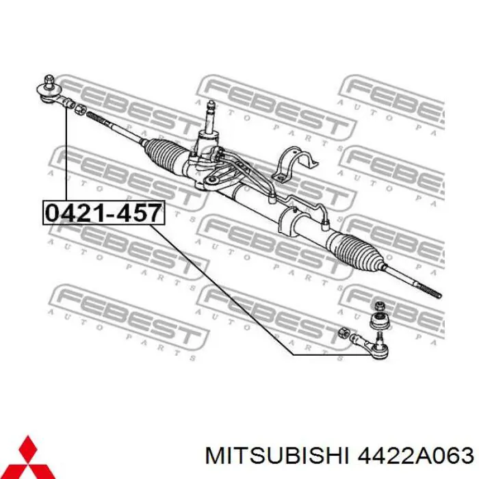 Rótula de barra de acoplamiento Mitsubishi 4422A063 precio, desde 11,21 EUR