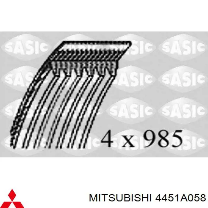 Correa de alternador 4451A058 Mitsubishi