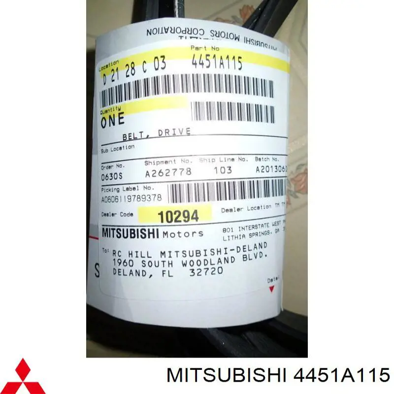 Correa de transmisión trapezoidal Mitsubishi 4451A115 precio, desde 31,46 EUR