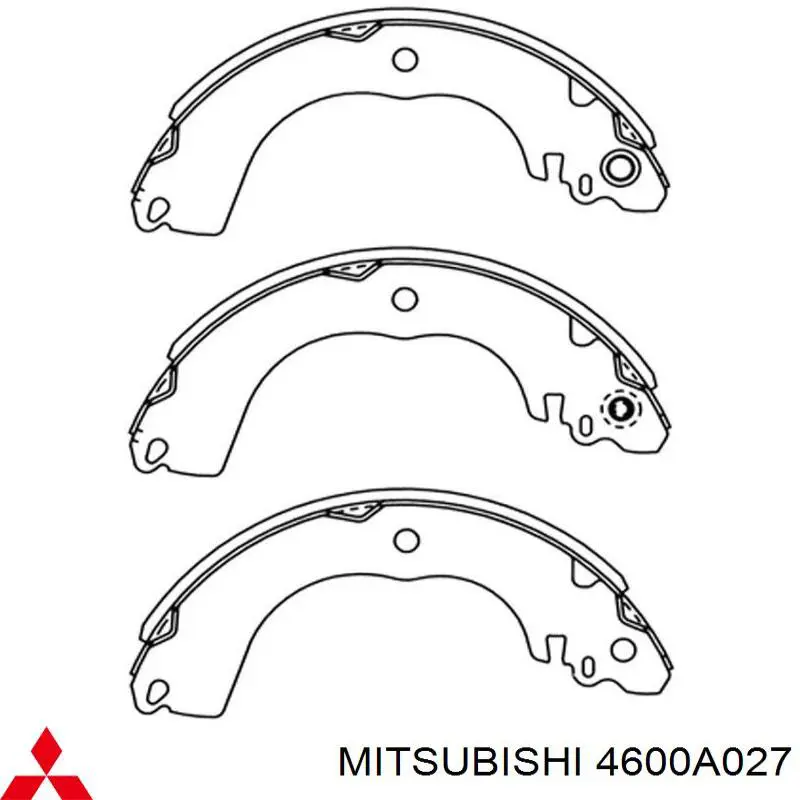4600A027 Mitsubishi zapatas de frenos de tambor traseras