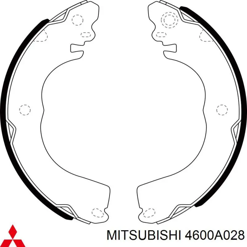Zapatas de freno 4600A028 Mitsubishi