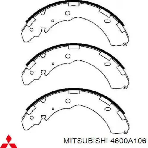 Zapatas de freno traseras Mitsubishi 4600A106
