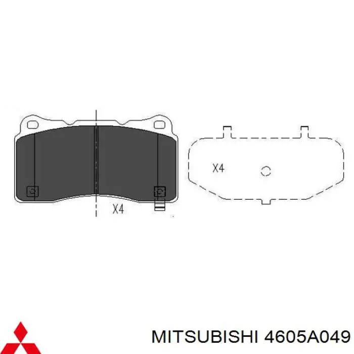 4605A049 Mitsubishi pastillas de freno delanteras