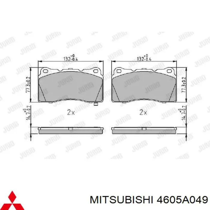 Pastillas de freno 26296FE100 Subaru
