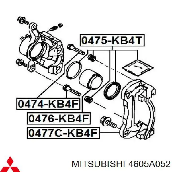 Guía de la pinza de freno delantera Mitsubishi 4605A052 precio, desde 9,03 EUR