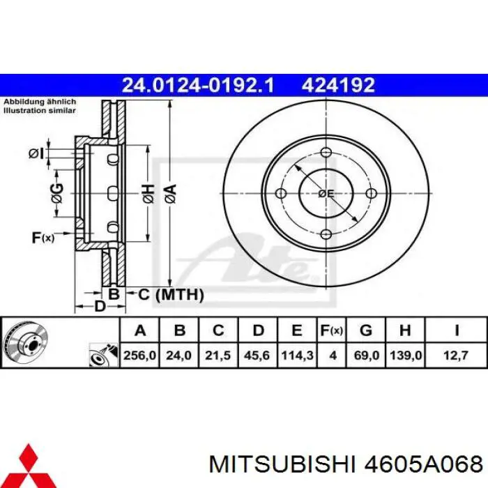 4605A068 Mitsubishi Discos