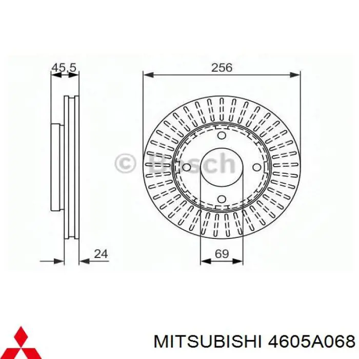 Frenos delanteros Mitsubishi 4605A068 precio, desde 33,43 EUR