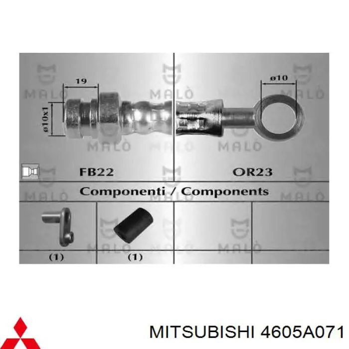 4605A071 Mitsubishi latiguillo de freno delantero