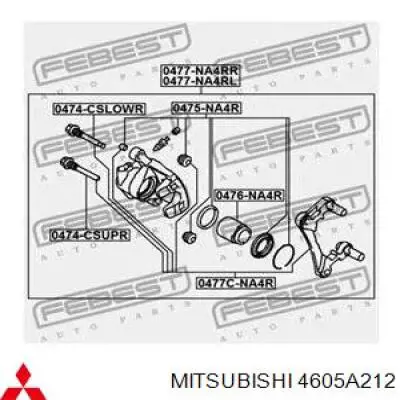 Pasador guía, pinza del freno trasera para Mitsubishi Lancer (CSW)