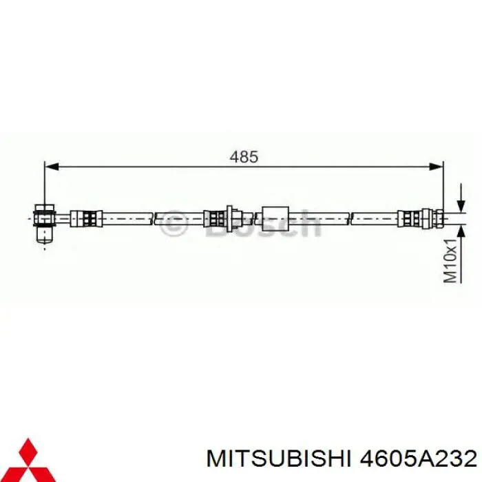 Latiguillos de freno delantero Mitsubishi 4605A232 precio, desde 17,36 EUR