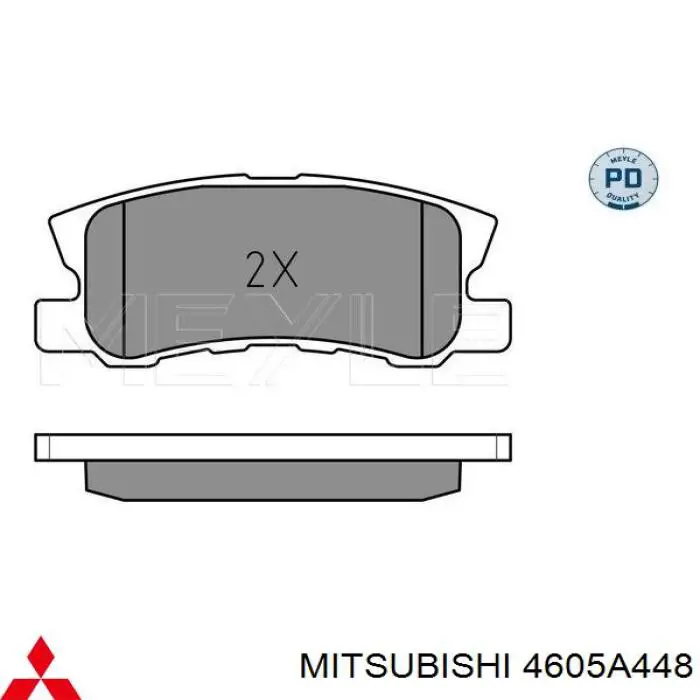 4605A448 Mitsubishi pastillas de freno traseras