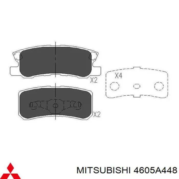 Comprar 4605A448 Mitsubishi Pastillas de freno traseras