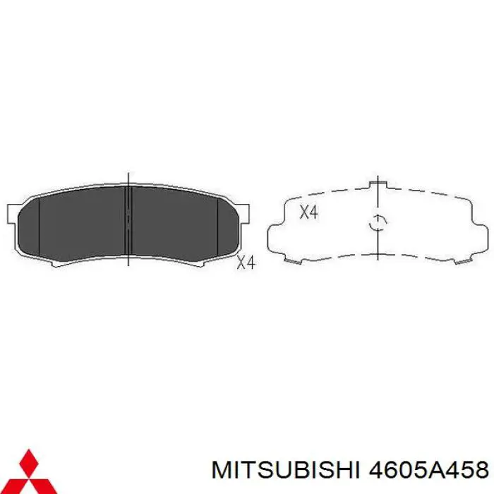 4605A458 Mitsubishi pastillas de freno traseras