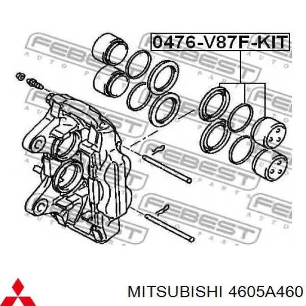 Pinza de freno delantera derecha Mitsubishi 4605B706 precio, desde 94,58 EUR