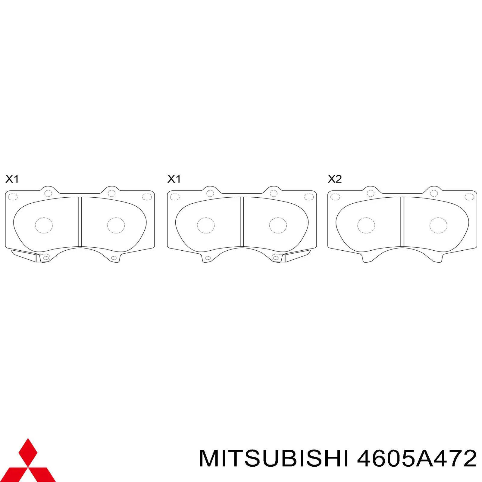 4605A472 Mitsubishi pastillas de freno delanteras