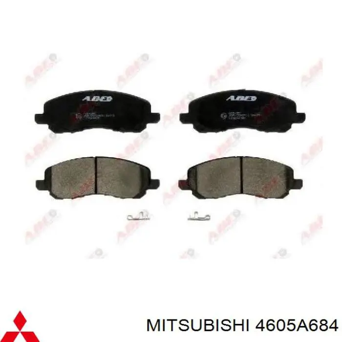 4605A684 Mitsubishi pastillas de freno delanteras