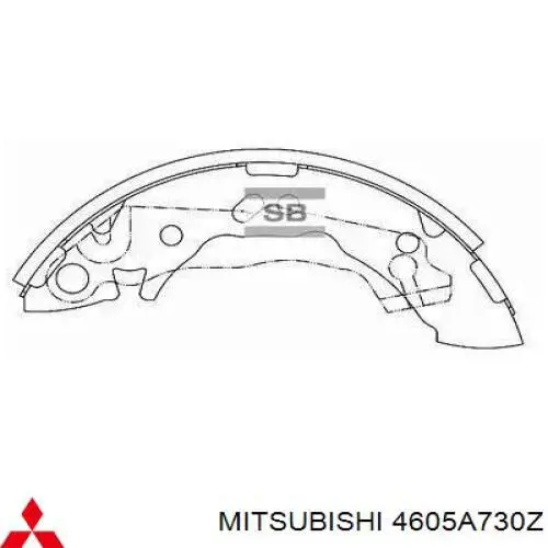 4605A730Z Mitsubishi pastillas de freno delanteras