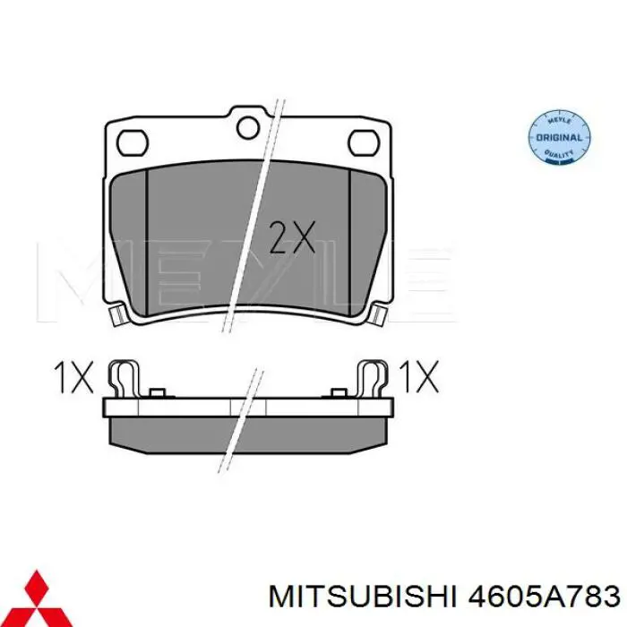 Pastillas de freno traseras 4605A783 Mitsubishi