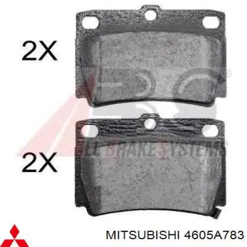 4605A783 Mitsubishi Pastillas freno traseras