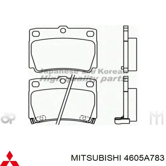 Pastillas traseras de freno Mitsubishi 4605A783 precio, desde 23,62 EUR