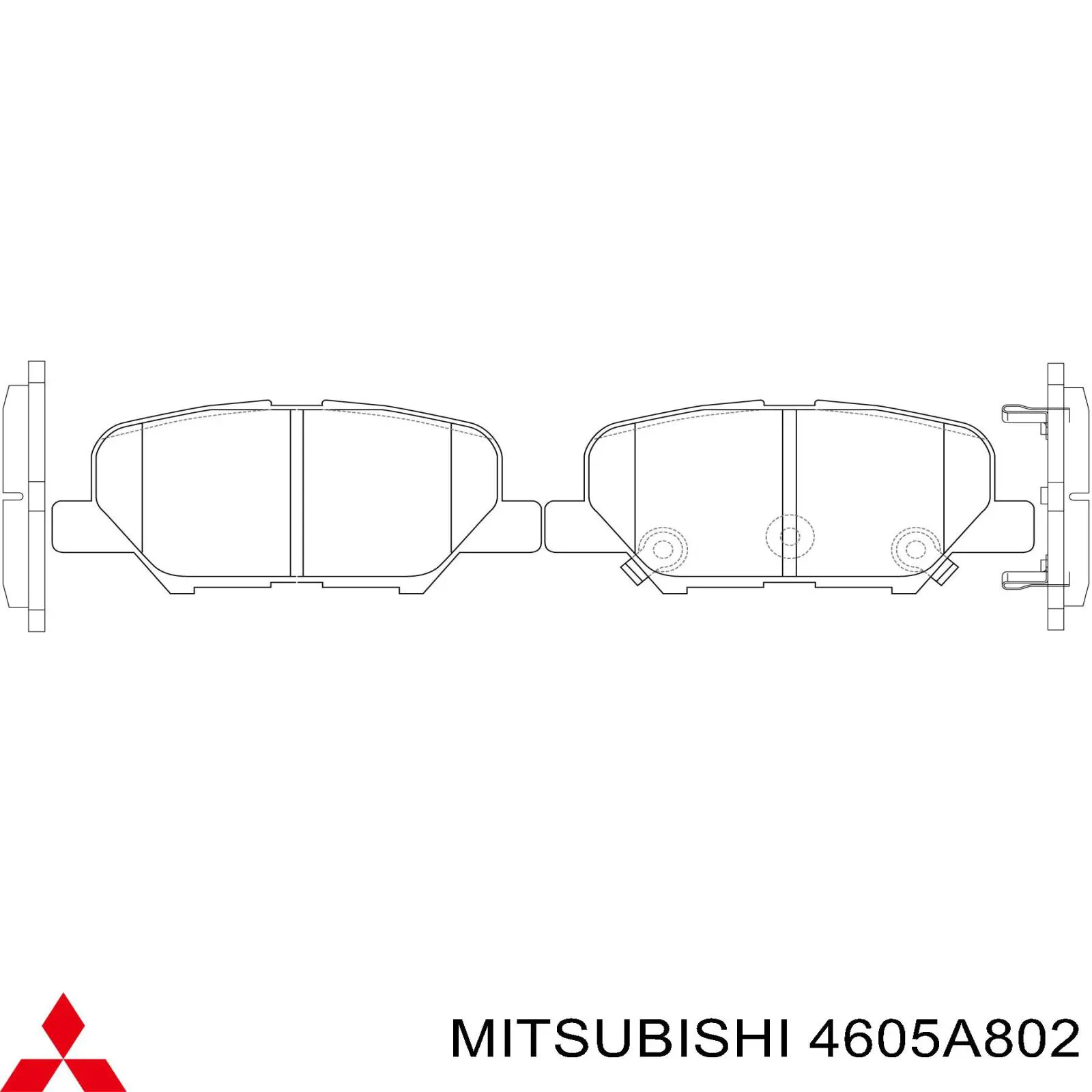 Comprar 4605A802 Mitsubishi Pastillas de freno traseras