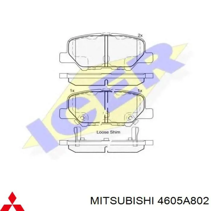 Pastillas traseras de freno Mitsubishi 4605A802 precio, desde 20,63 EUR