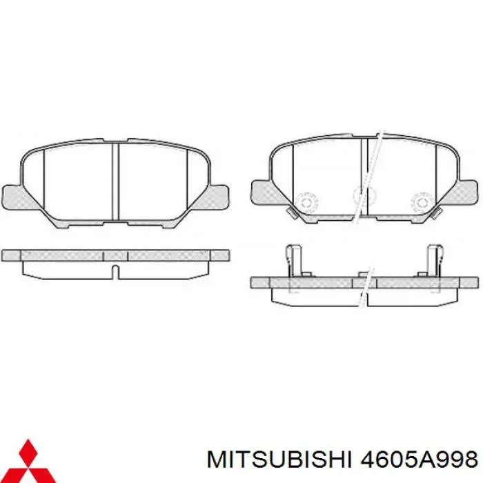 Pastillas de freno traseras 4605A998 Mitsubishi