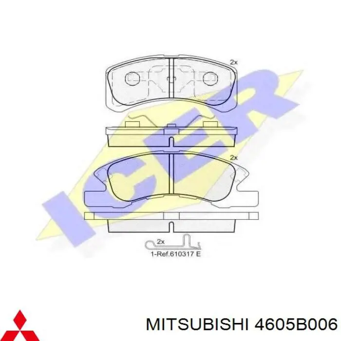 Pastillas freno delanteras Mitsubishi 4605B006 precio, desde 24,18 EUR
