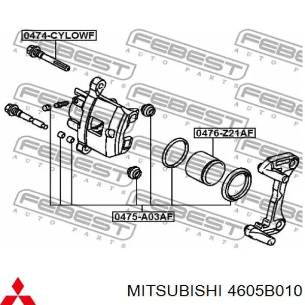 Kit de reparación, pinza de freno delantero Mitsubishi 4605B010 precio, desde 8,00 EUR