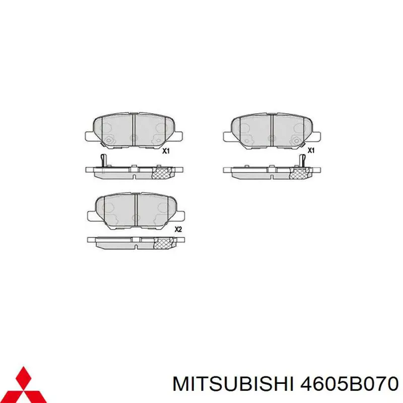 4605B070 Mitsubishi pastillas de freno traseras
