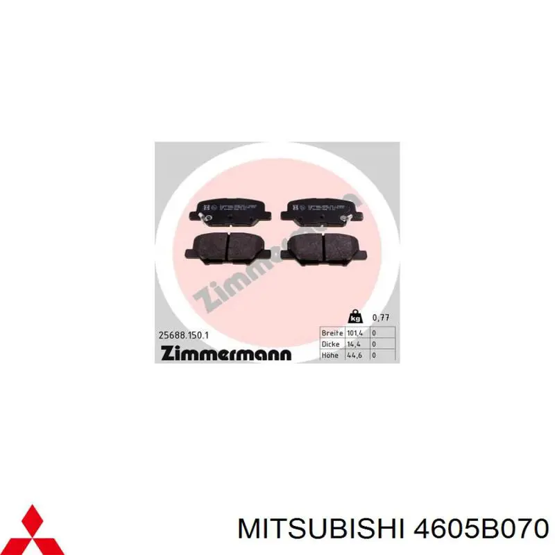 Pastillas traseras de freno Mitsubishi 4605B070 precio, desde 20,63 EUR