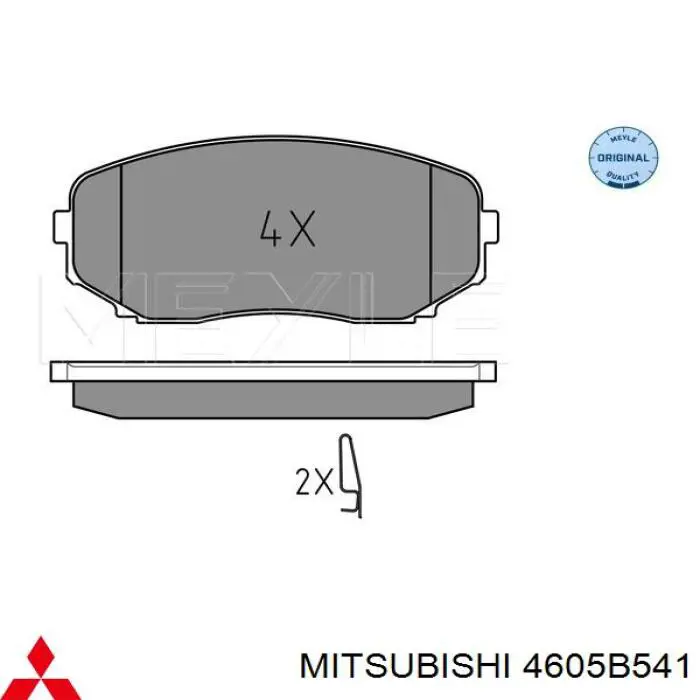 Comprar 4605B541 Mitsubishi Pastillas delanteras de freno