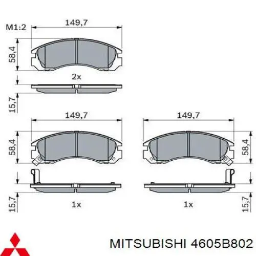 Comprar 4605B802 Mitsubishi Pastillas delanteras de freno