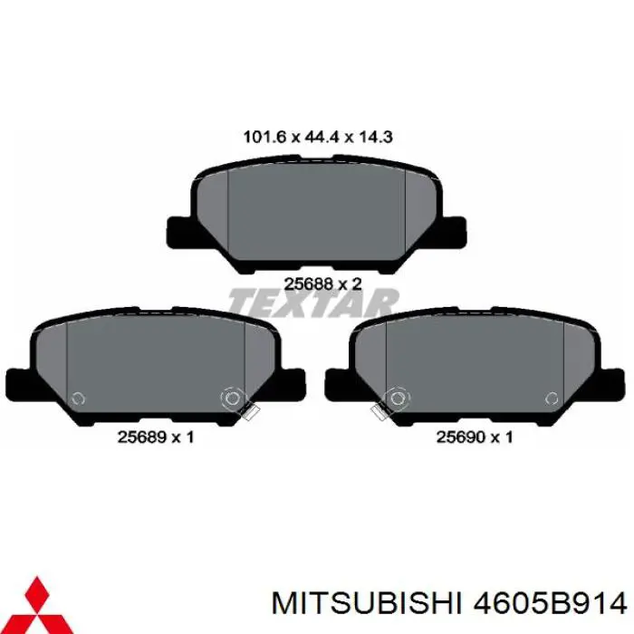 Pastillas traseras de freno Mitsubishi 4605B914 precio, desde 20,63 EUR