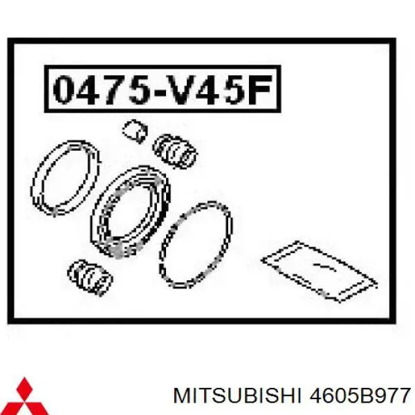 Juego de reparación, pinza de freno delantero Mitsubishi Galant 8 EA