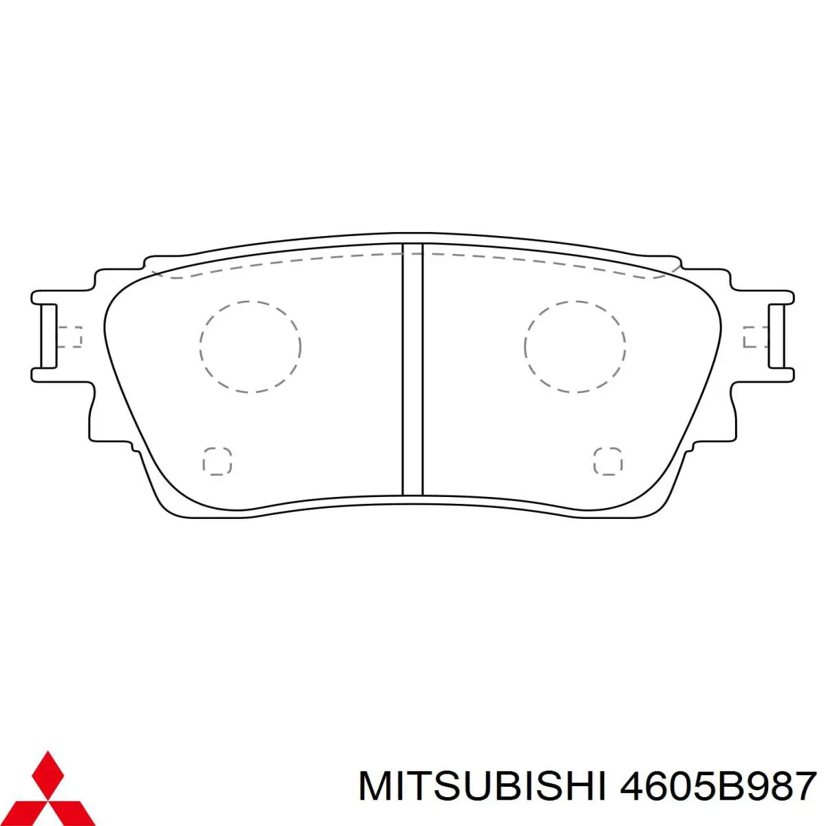 4605B987 Mitsubishi Pastillas freno traseras
