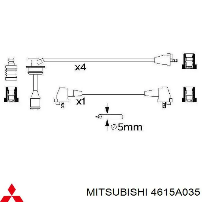 Disco de freno trasero 4615A035 Mitsubishi
